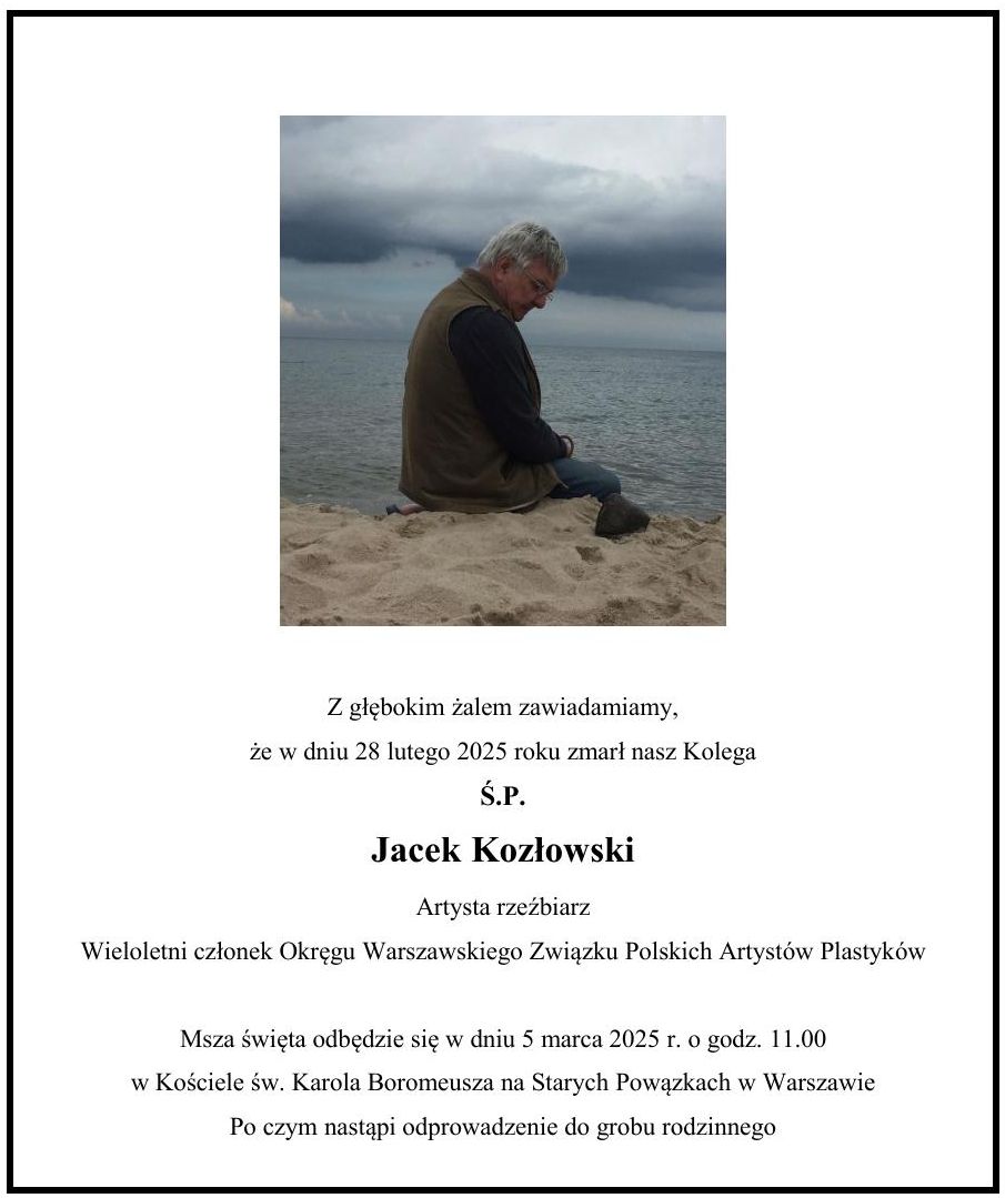 Jacek Kozłowski Nekrolog O Warszawa